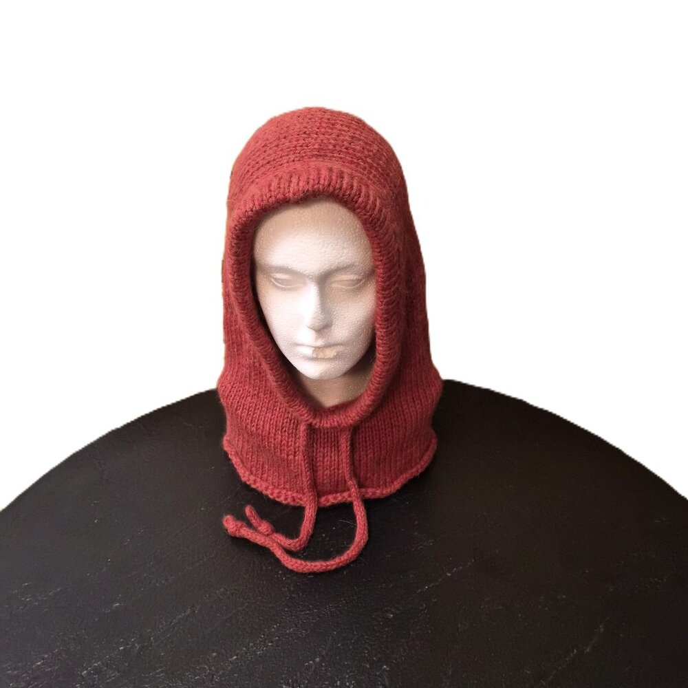 Unisex Baby Alpaca Balaclava Hood – Soft Knit Adjustable Fits Larger Head Hygge